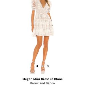 Megan Mini Dress in Blanc by Bronx and Banco